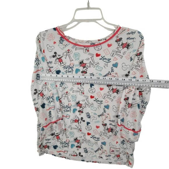 Disney Women's Pajama Set White  with graphics Size M - Picture 4 of 15